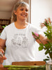 Born To Flower Illustration on White T-Shirt